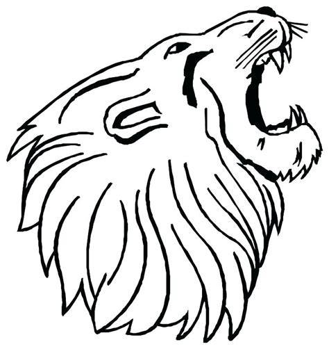 Lion Head Outline Drawing At Getdrawings Free Download
