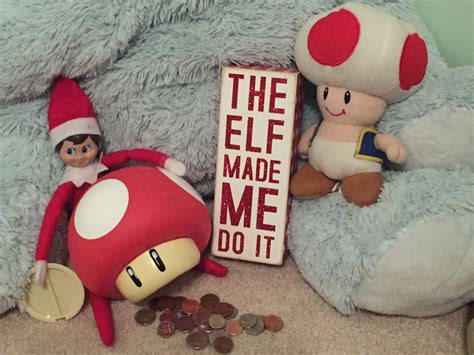 Elf live at the bank cortland1973. Elf on the shelf stealing money from Toad bank with Toad ...
