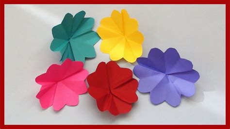 How To Make Simple Paper Flowers Easy Paper Crafts For Kids Youtube