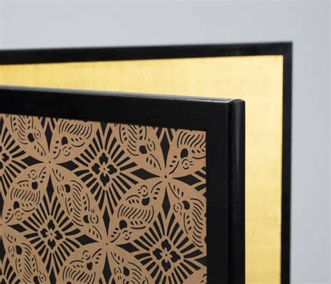 How to make a room divider at ikea? Gold Leaf Room Divider/Screen For Sale at 1stDibs