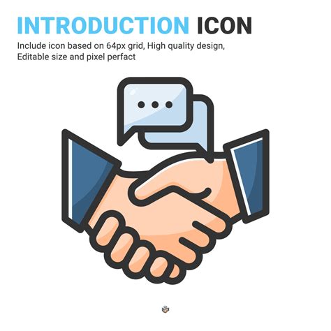 Introduction Icon Vector With Outline Color Style Isolated On White