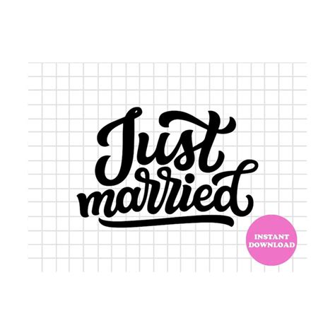 Just Married Svg Layered Item Clipart Cricut Digital Vect Inspire Uplift