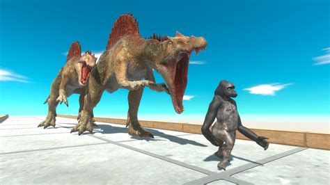 Escape From Spinosaurus Animal Revolt Battle Simulator Youtube