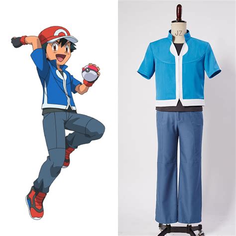 Hot Anime Game Pokemon Ash Ketchum Satoshi Season 5 Xy Cosplay Costume