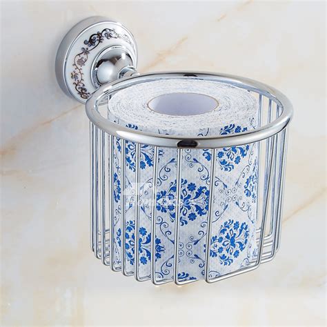 Ceramic is a very popular type of material for toilet paper holders as it is incredibly durable and can be painted as long as you use the correct product for the job. Vintage Toilet Paper Holder Wall Mount Ceramic/Carved