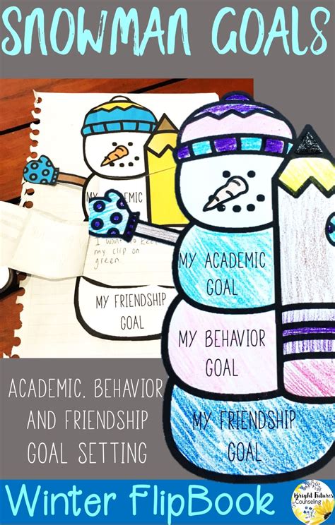 Snowman Goal Setting | Counseling activities, Elementary school counseling, School counseling