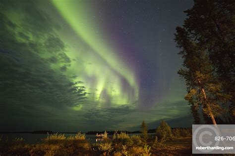 The Northern Lights Aurora Borealis Stock Photo