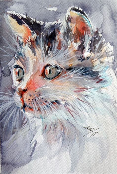 Little Cat 2015 By Kovács Anna Brigitta Cat Painting Animal