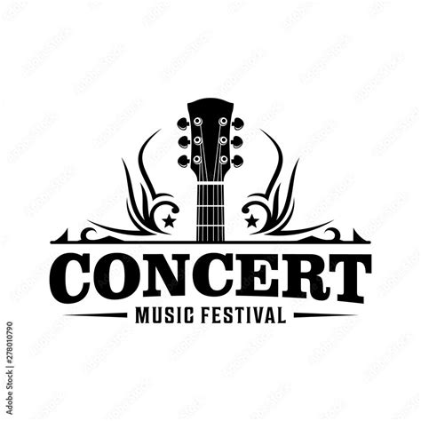 Music Festival Concert Country Music Bar Vintage Logo Stock Vector