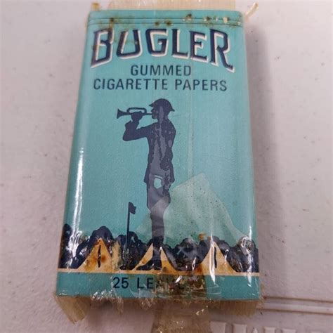 Vintage Bugler 2 Cigarette Case Tin Blue Empty Tobacco Tin Plus