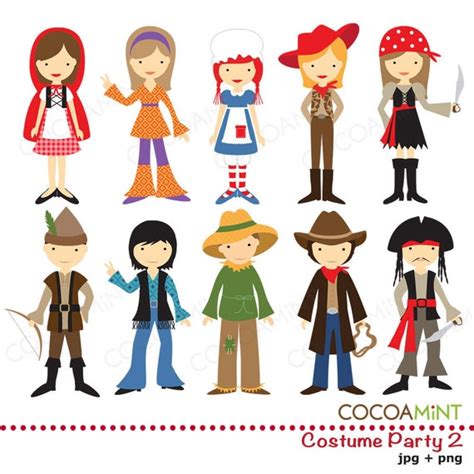 Items Similar To Costume Party 2 Clip Art On Etsy