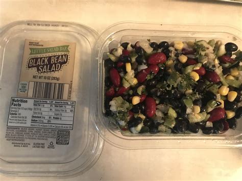 Black Bean Salad From Aldis 200 Calories For The Whole Container And