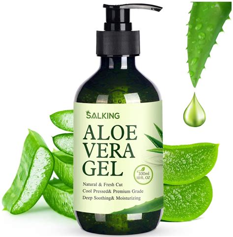 Pure Aloe Vera Gel 300ml Salking Organic Aloe Vera Soothing Gel 100