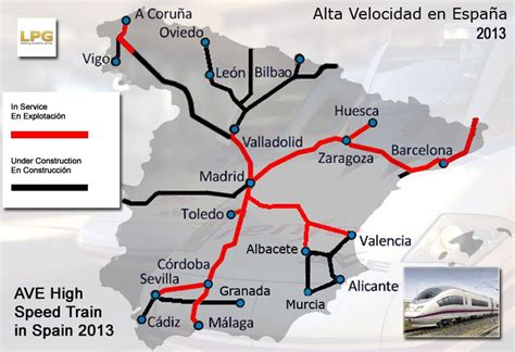 Mapa De Ave España Málaga Cádiz España