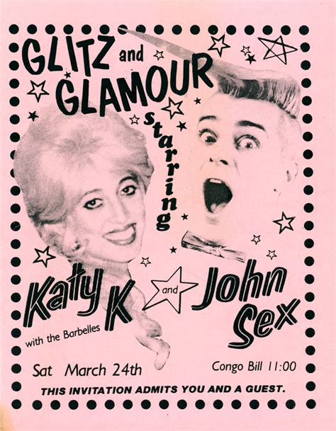 Gallery 98 John Sex And Katy K Glitz And Glamour Card Danceteria 1984