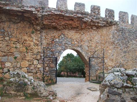 Interior Wall Gate Stone Wall Medieval Castle Open Air