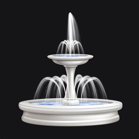 Fountains Realistic Isolated Composition 475841 Vector Art At Vecteezy