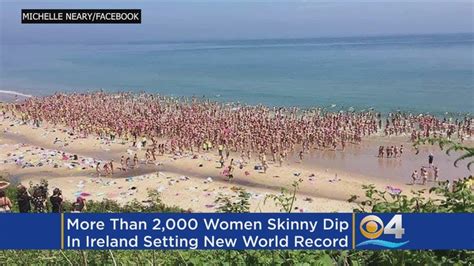 Thousands Of Women Smash Worlds Largest Skinny Dip Record Youtube