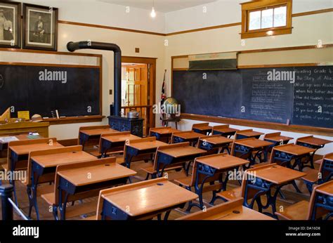 An Old Fashioned School Room Circa 1920s From Burnaby Village A Heritage Museum Near Vancouver