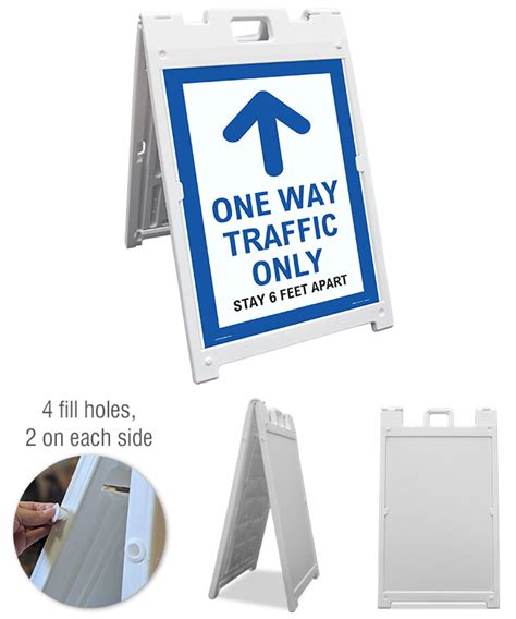 One Way Traffic Up Arrow Sandwich Board Sign D6508 By