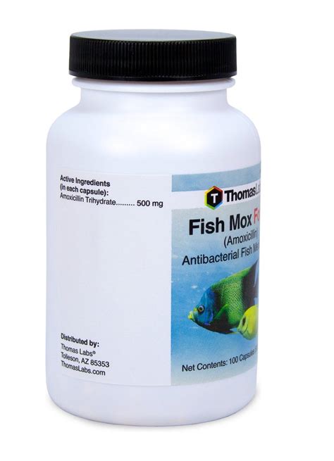 Fish Mox Forte Amoxicillin 500 Mg Capsules 100 Count 3 Pack