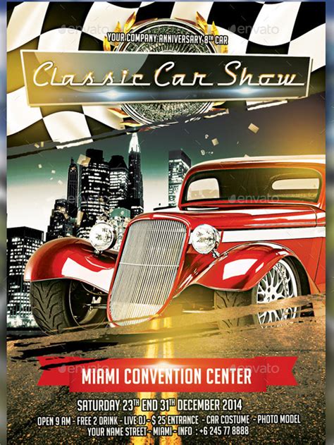 Car Show Flyer Template 25 Free And Premium Download