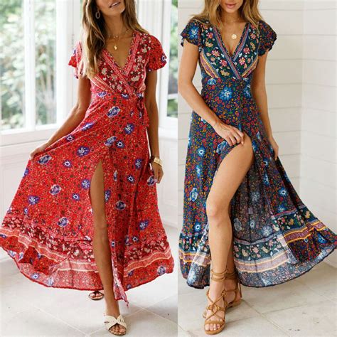 I got this dress in black and white. Multitrust - Multitrust Summer Women Floral Short Sleeve ...