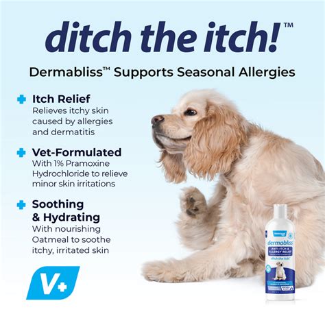 Dermabliss™ Anti Itch Relief Medicated Dog Shampoo 16 Oz Vetnique Labs