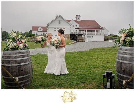 Two Happy Brides Tie The Knot At Jonathan Edwards Winery Photo By