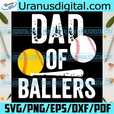 Dad Of Ballers Svg Fathers Day Svg Dad Svg Ballers Svg Dad Ballers Svg Baseball Svg
