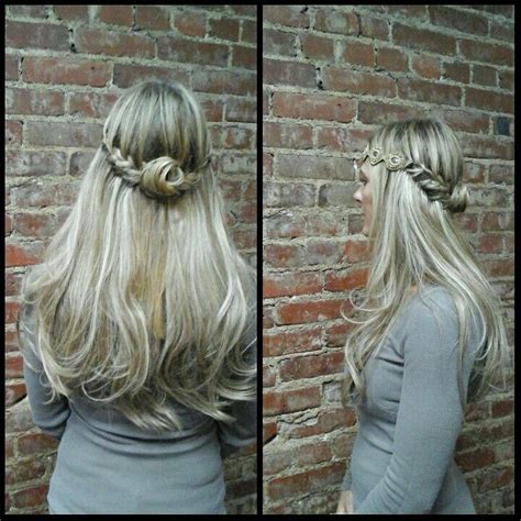 Make sure your hair is dry before braiding. Hair By Mai ~ Pink Pewter headband braided into 16" Halo ...