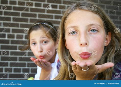 Girls Blowing A Kiss Stock Image Image Of Kiss Beautiful 10602619