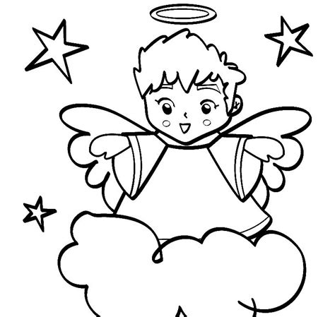 Boy Angel Coloring Pages At Free Printable Colorings