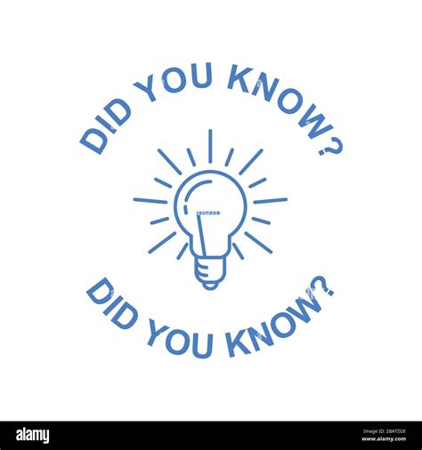 Did You Know Tip Icon Light Bulb And Quote Symbol Prompting Sign