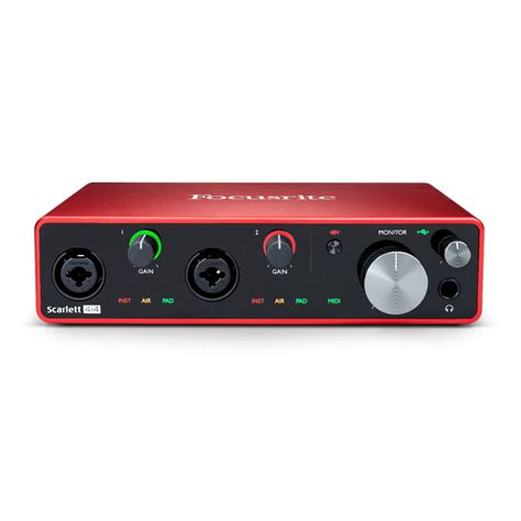 Interfaz De Audio Focusrite Scarlett 4i4 De 3ra Generación Audiomusica