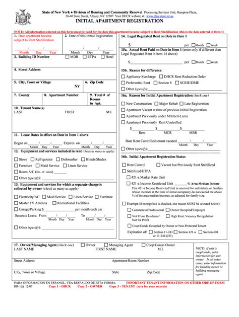Ny Apartment Registration 2007 2024 Form Fill Out And Sign Printable