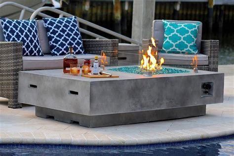 Paloformʼs collection of ﬁrepit designs add a modern dimension to the primordial. 65" Rectangular Outdoor Propane Gas Fire Pit Table in Gray ...
