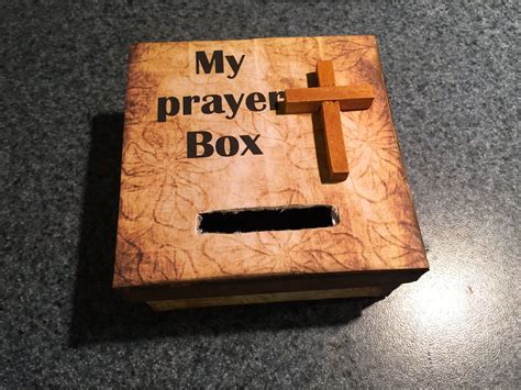 Oak Prayer Box With Text And Cross Slot Etsy Artofit