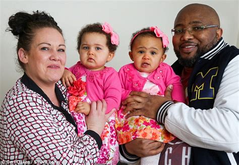 First Identical Twins With Different Skin Colour Born In The Uk Daily Mail Online
