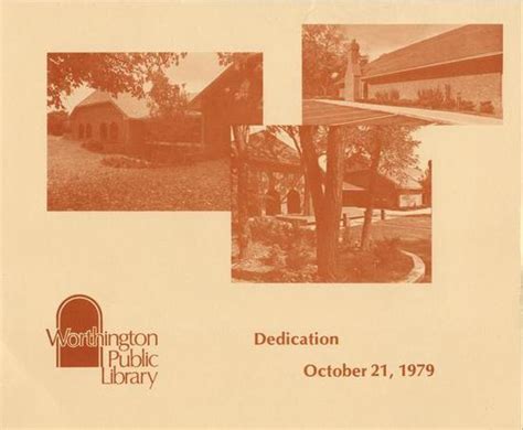 Worthington Public Library Dedication Worthington Memory