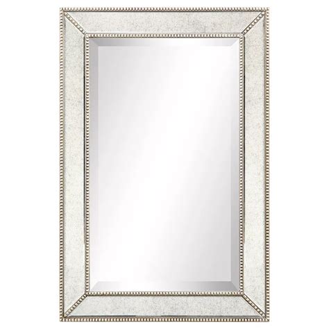 Empire Art Direct Champagne Beed Beveled Rectangle Wall Mirror The Home Depot Canada