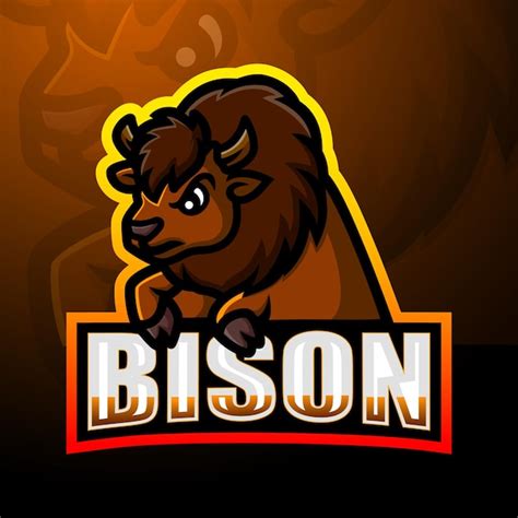 Premium Vector Strong Bison Mascot Esport Logo Design