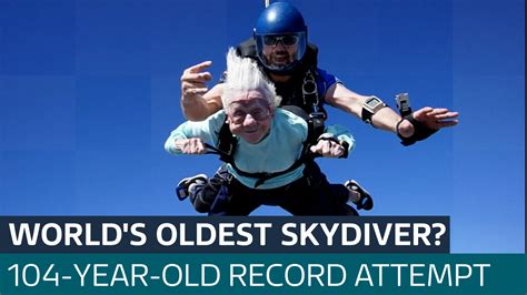 104 Year Old Woman Could Be Crowned World S Oldest Skydiver Latest From Itv News