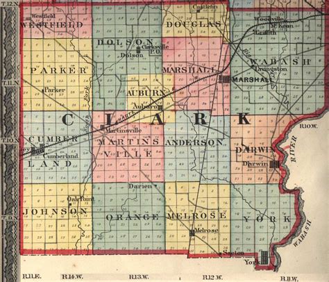 Townships Towns Maps Clark County Il