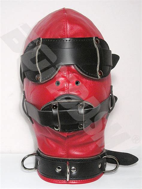 The Loon Bdsm Mask Locking Leather Hood With Pure Silicone Etsy