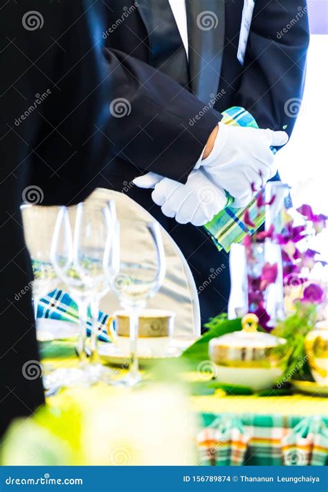 Waiting Service Waiters In Luxury Party Stock Photo Image Of