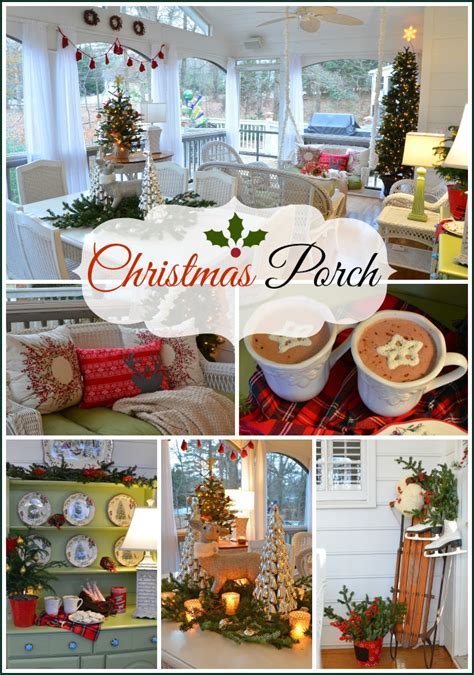 We're ready to deck the halls. Screened-in Porch Decorated For Christmas