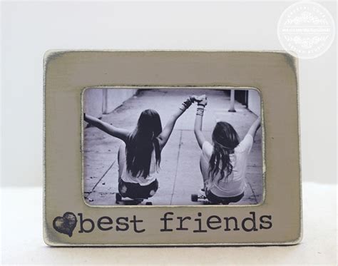 Best Friend Picture Frame T Custom Rustic Distressed Etsy