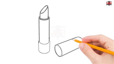 How To Draw A Lipstick Step By Step Easy For Beginnerskids Simple