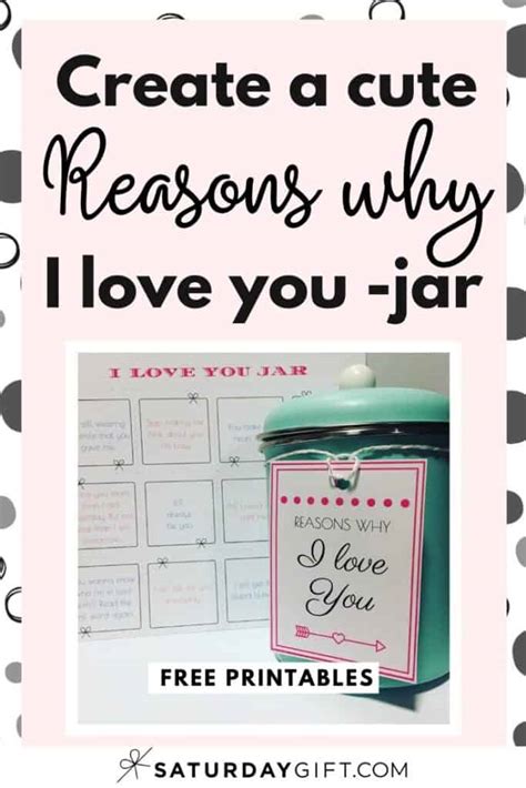 Printable Love Notes 365 Reasons Why I Love You Diy Kit Personalized 1st Anniversary Ts For